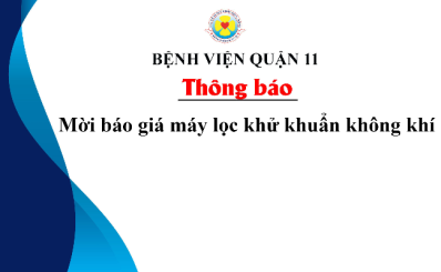 Thông báo mời báo giá máy lọc khử khuẩn không khí